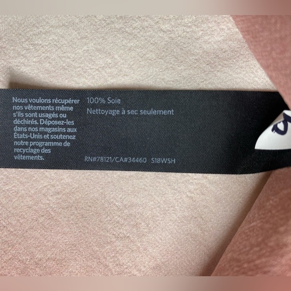 Eileen Fisher Serno Water Color Silk Sheer Blouse Top Sz Sm - Picture 8 of 9